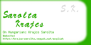sarolta krajcs business card